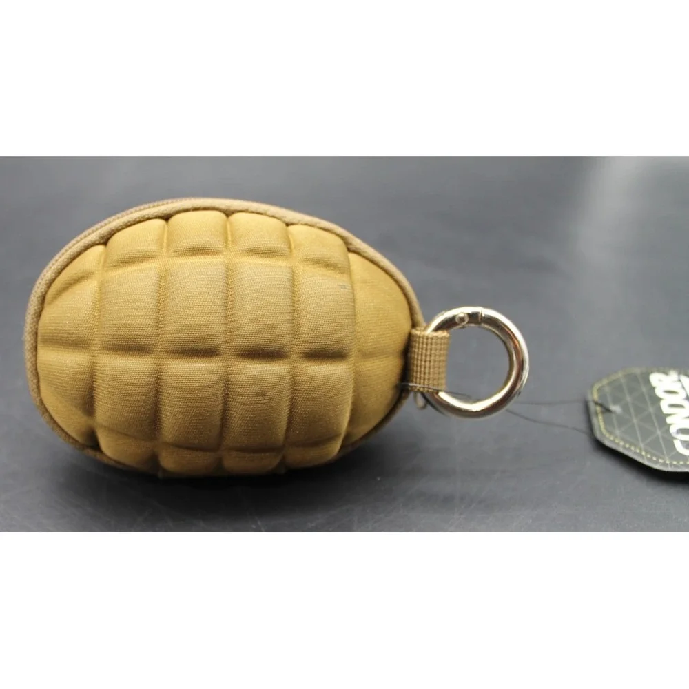 CONDOR TACTICAL GRENADE KEYCHAIN/AIRPOD POUCH MULTI PURPOSE POUCH OD COYOTE NEW